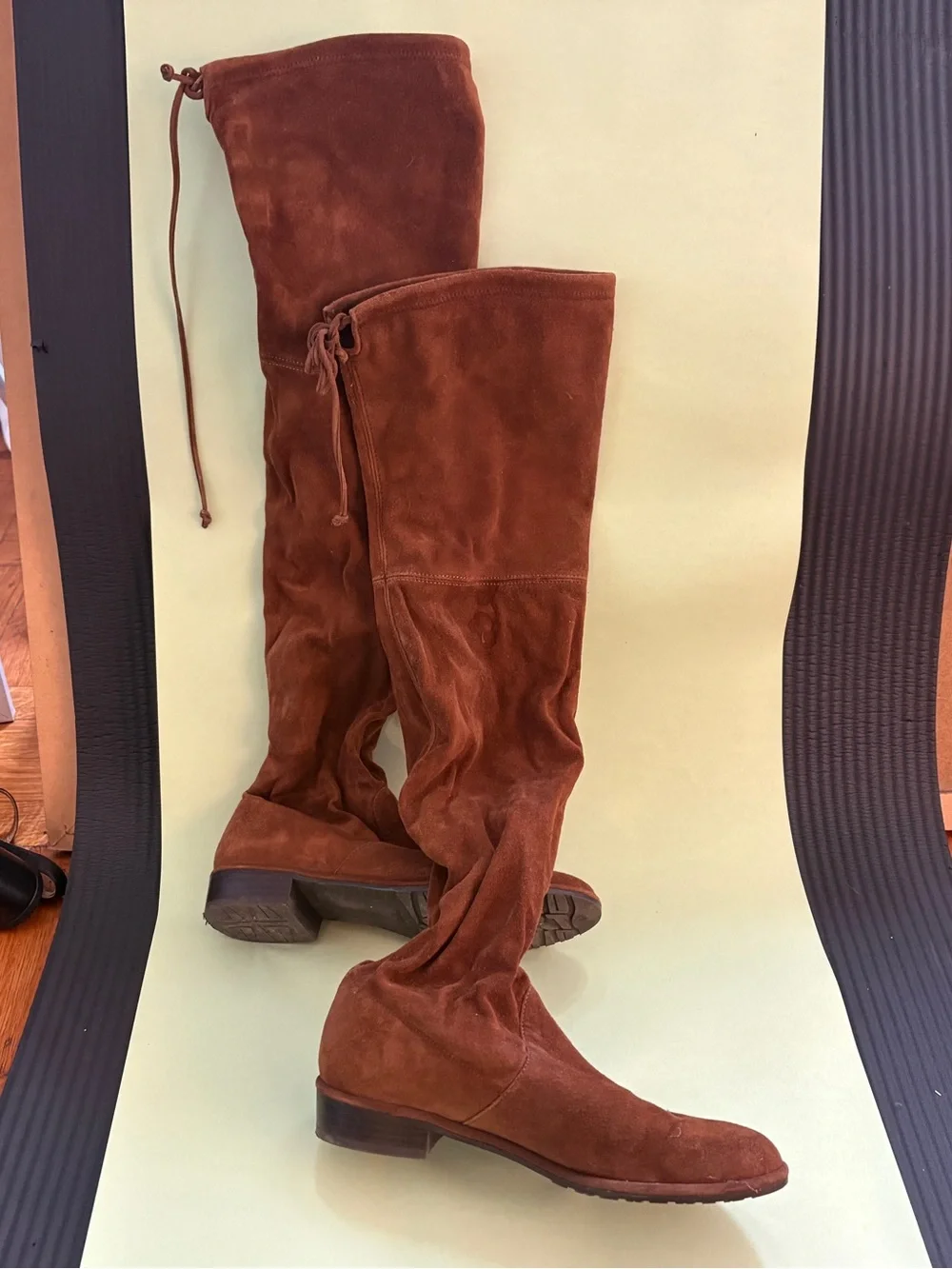 Stuart Weitzman Lowland Over knee Boots Brown Suede 7